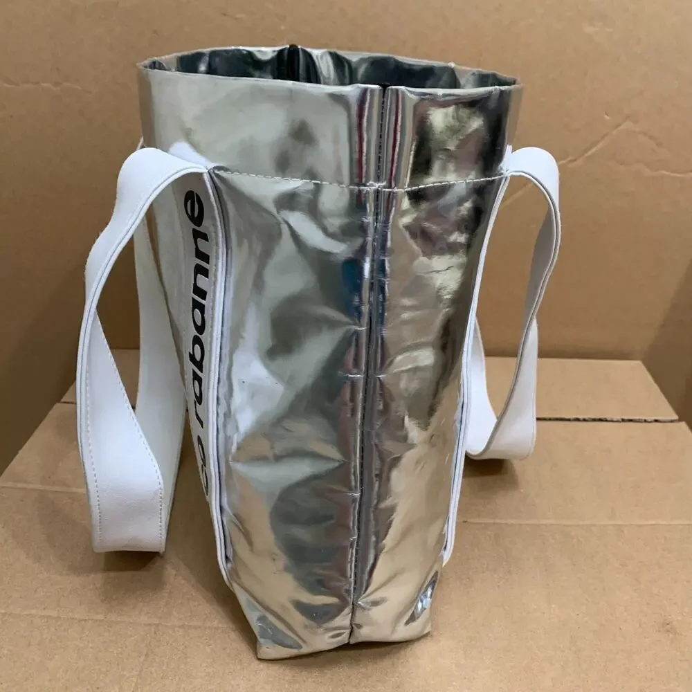 PACO RABANNE X SeaTrees Colab Vintage Carbon Neutral Metallic Silver Vinyl Tote